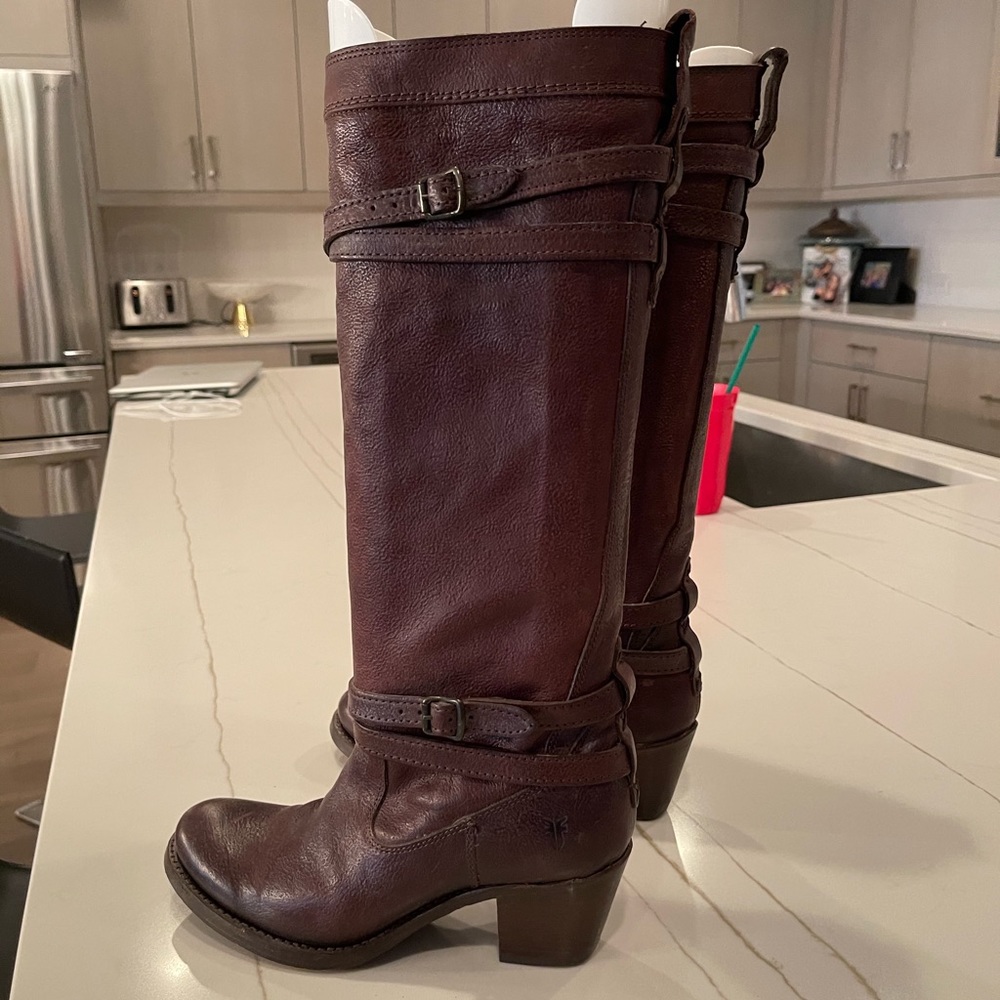 FRYE leather rustic boots